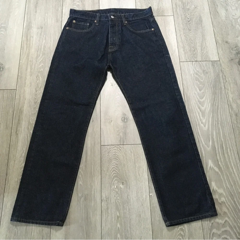 Levis 501 Jeans W32 L30 Blue Straight Button Fly Denim - Picture 3 of 10